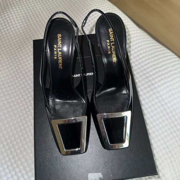 Saint Laurent Black and silver Women's Heels - Picture 2 of 11